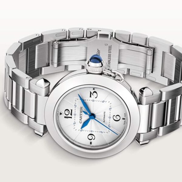 Cartier Pasha De Cartier Watch 35mm Automatic Steel Interchangeable Metal And Leather Straps WSPA0013