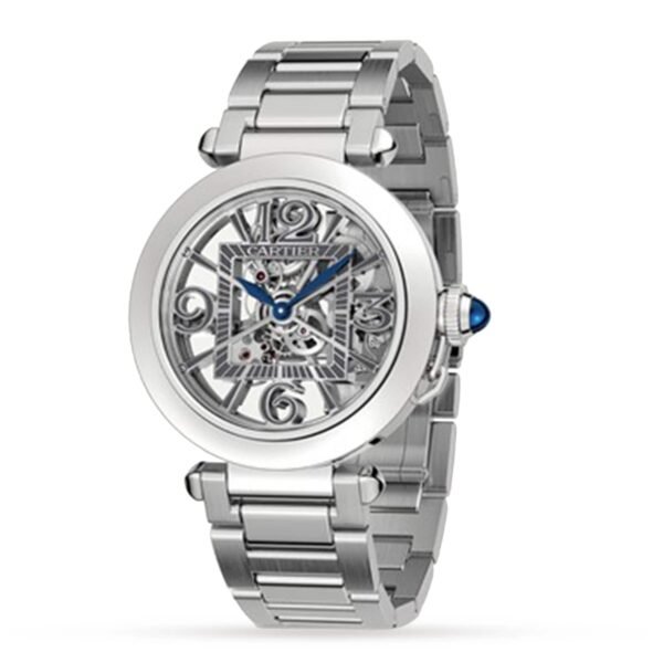 Cartier Pasha De Cartier Watch 41mm Automatic Steel Interchangeable Metal And Leather Straps WHPA0007