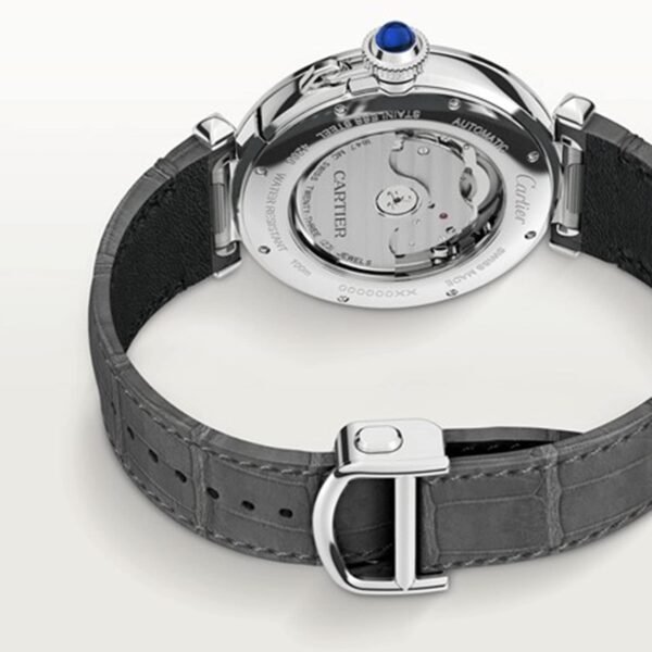 Cartier Pasha de Cartier watch 41 mm automatic movement steel 2 interchangeable leather straps WSPA0010