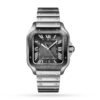 Cartier Santos De Cartier Watch Large Model Automatic Steel ADLC Interchangeable Metal And Rubber Bracelets WSSA0037