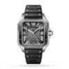 Cartier Santos De Cartier Watch Large Model Automatic Steel ADLC Interchangeable Metal And Rubber Bracelets WSSA0037