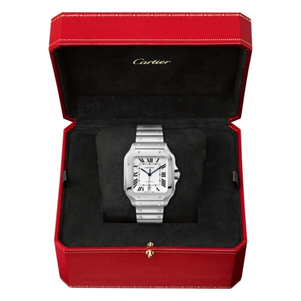 Cartier Santos De Cartier Watch Large Model Automatic Steel Interchangeable Metal And Leather Bracelets WSSA0018/WSSA0009