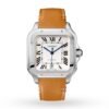 Cartier Santos De Cartier Watch Large Model Automatic Steel Interchangeable Metal And Leather Bracelets WSSA0018/WSSA0009