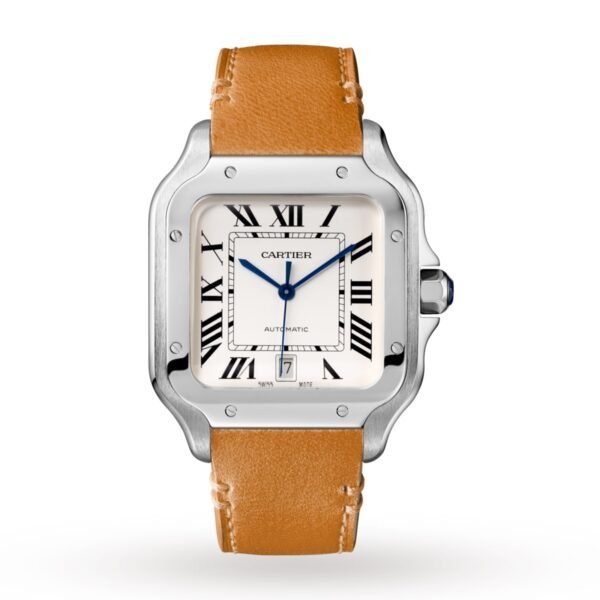 Cartier Santos De Cartier Watch Large Model Automatic Steel Interchangeable Metal And Leather Bracelets WSSA0018/WSSA0009
