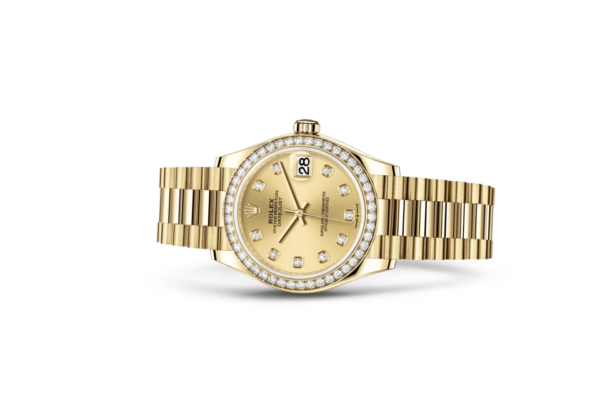 Rolex Datejust 31 Oyster 31 mm yellow gold and diamonds m278288rbr-0005
