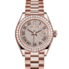 Rolex Lady-Datejust Oyster 28 mm Everose gold and diamonds m279135rbr-0021